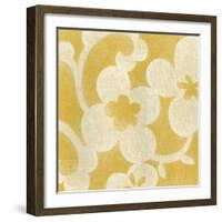 Suzani Silhouette in Yellow I-Chariklia Zarris-Framed Art Print