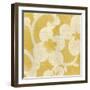 Suzani Silhouette in Yellow I-Chariklia Zarris-Framed Art Print