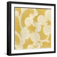 Suzani Silhouette in Yellow I-Chariklia Zarris-Framed Art Print