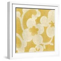 Suzani Silhouette in Yellow I-Chariklia Zarris-Framed Art Print