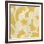 Suzani Silhouette in Yellow I-Chariklia Zarris-Framed Art Print