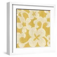 Suzani Silhouette in Yellow II-Chariklia Zarris-Framed Art Print