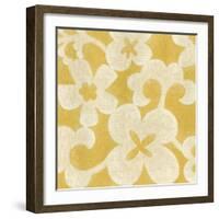 Suzani Silhouette in Yellow II-Chariklia Zarris-Framed Art Print