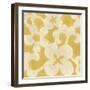 Suzani Silhouette in Yellow II-Chariklia Zarris-Framed Art Print