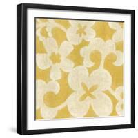 Suzani Silhouette in Yellow II-Chariklia Zarris-Framed Art Print