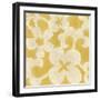 Suzani Silhouette in Yellow II-Chariklia Zarris-Framed Art Print