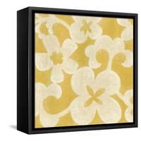 Suzani Silhouette in Yellow II-Chariklia Zarris-Framed Stretched Canvas