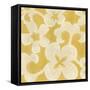 Suzani Silhouette in Yellow II-Chariklia Zarris-Framed Stretched Canvas