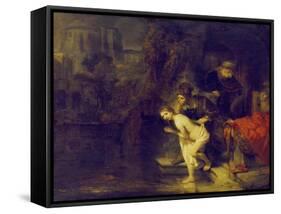 Suzanna and the Two Elders, 1647-Rembrandt van Rijn-Framed Stretched Canvas