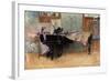 Suzanne at the Clavier' or 'The Scales'-Carl Larsson-Framed Giclee Print