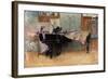 Suzanne at the Clavier' or 'The Scales'-Carl Larsson-Framed Giclee Print