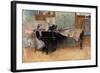 Suzanne at the Clavier' or 'The Scales'-Carl Larsson-Framed Giclee Print