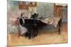 Suzanne at the Clavier' or 'The Scales'-Carl Larsson-Mounted Giclee Print