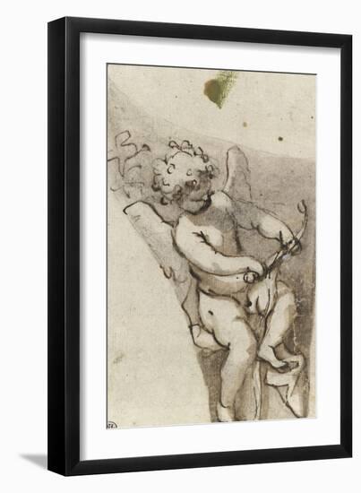 Suzanne au bain ; L'amour bandant son arc ; Sainte Catherine agenouillée, regardant le ciel-Guerchin Le-Framed Giclee Print