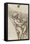 Suzanne au bain ; L'amour bandant son arc ; Sainte Catherine agenouillée, regardant le ciel-Guerchin Le-Framed Stretched Canvas