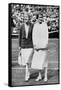 Suzanne Lenglen and Elizabeth Ryan before their Last Singles Match at Wimbledon, 1925-null-Framed Stretched Canvas