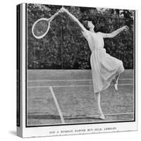 Suzanne Lenglen Taking a Shot-null-Stretched Canvas
