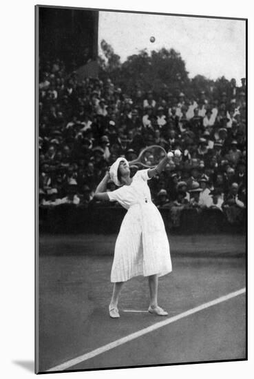 Suzanne Lenglen Winning Her First Championship at Wimbledon, 1919-null-Mounted Giclee Print