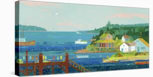 Moonrise Stonington III-Suzanne Siegel-Stretched Canvas