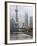 Suzhou Creek and the Waibaidu Bridge with View Towards the Pudong Skyline, Shanghai, China, Asia-Amanda Hall-Framed Photographic Print