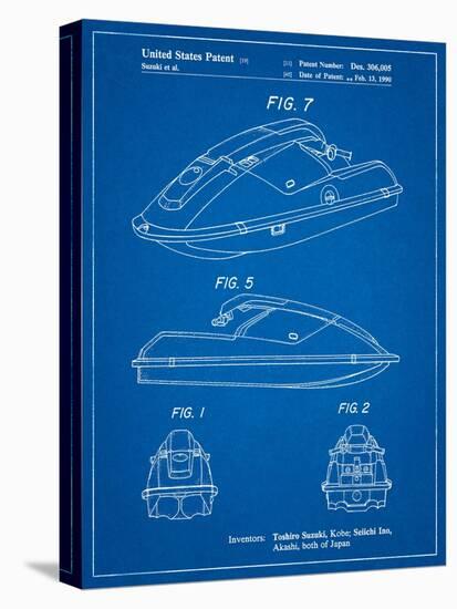 Suzuki Wave Runner Patent-Cole Borders-Stretched Canvas