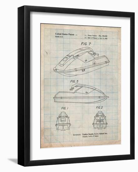 Suzuki Wave Runner Patent-Cole Borders-Framed Art Print