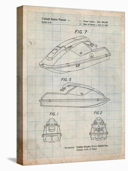 Suzuki Wave Runner Patent-Cole Borders-Stretched Canvas