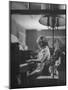 Suzy Creech, Typical Girl Known as a "Pigtailer" at Home Playing the Piano-Frank Scherschel-Mounted Photographic Print