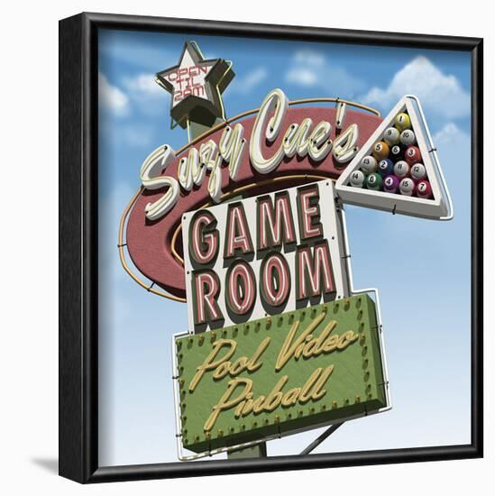 Suzy Cue's Game Room-Anthony Ross-Framed Art Print