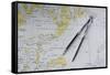 Svalbard Islands maritime map.-Sergio Pitamitz-Framed Stretched Canvas