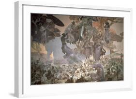 Svantovit Festival on the Island of Rugen, from the 'Slav Epic', 1912-Alphonse Mucha-Framed Giclee Print