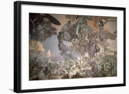 Svantovit Festival on the Island of Rugen, from the 'Slav Epic', 1912-Alphonse Mucha-Framed Giclee Print