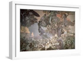 Svantovit Festival on the Island of Rugen, from the 'Slav Epic', 1912-Alphonse Mucha-Framed Giclee Print