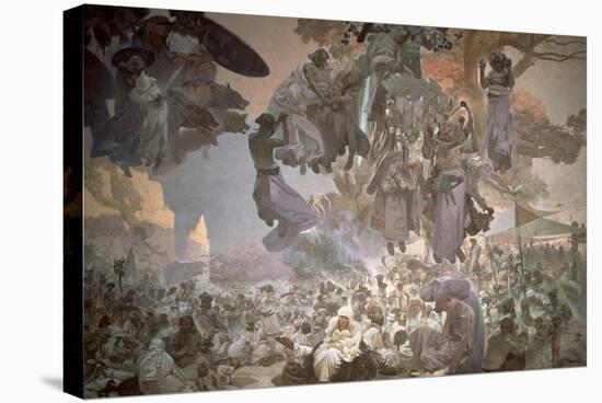 Svantovit Festival on the Island of Rugen, from the 'Slav Epic', 1912-Alphonse Mucha-Stretched Canvas