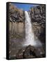 Svartifoss Waterfall, Overhanging Black Basalt Columns, Skaftafell National Park-Patrick Dieudonne-Framed Stretched Canvas