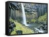 Svartifoss Waterfall, Skaftafell National Park, Iceland, Polar Regions-Simon Harris-Framed Stretched Canvas