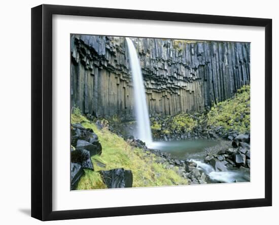 Svartifoss Waterfall, Skaftafell National Park, Iceland, Polar Regions-Simon Harris-Framed Photographic Print