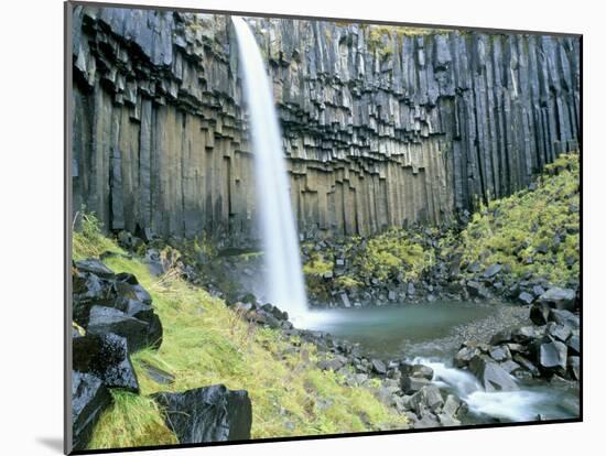 Svartifoss Waterfall, Skaftafell National Park, Iceland, Polar Regions-Simon Harris-Mounted Photographic Print