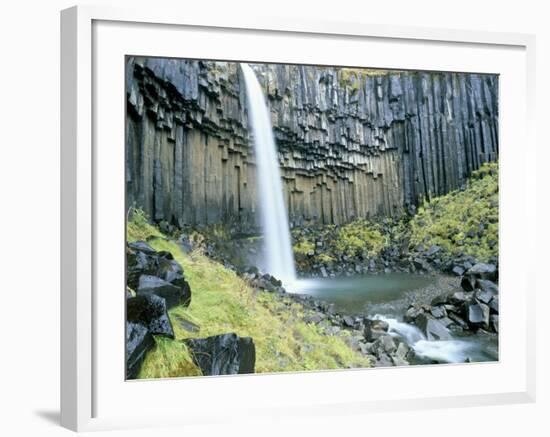Svartifoss Waterfall, Skaftafell National Park, Iceland, Polar Regions-Simon Harris-Framed Photographic Print
