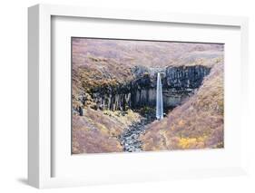 Svartifoss Waterfall, Skaftafell National Park, Iceland, Polar Regions-Christian Kober-Framed Photographic Print