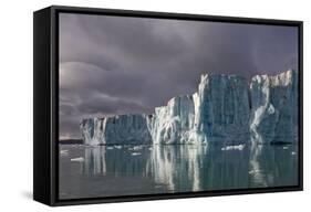 Sveabreen Glacier in Nordfjorden-Paul Souders-Framed Stretched Canvas