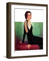 "Svelte in Black,"October 13, 1934-Charles W. Dennis-Framed Giclee Print