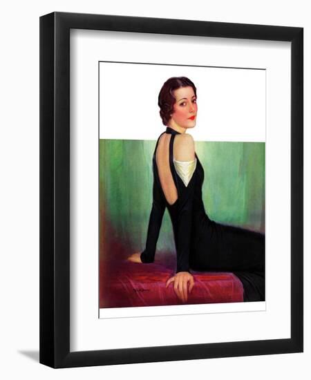 "Svelte in Black,"October 13, 1934-Charles W. Dennis-Framed Premium Giclee Print