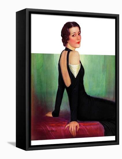 "Svelte in Black,"October 13, 1934-Charles W. Dennis-Framed Stretched Canvas