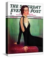 "Svelte in Black," Saturday Evening Post Cover, October 13, 1934-Charles W. Dennis-Stretched Canvas