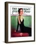 "Svelte in Black," Saturday Evening Post Cover, October 13, 1934-Charles W. Dennis-Framed Giclee Print