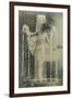Svelte Lady as Fountain Ornament-null-Framed Art Print