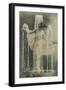 Svelte Lady as Fountain Ornament-null-Framed Art Print