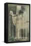 Svelte Lady as Fountain Ornament-null-Framed Stretched Canvas