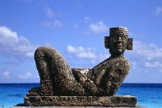 Sculpture by the Ocean in Cancun, Mexico-Svenja-Foto-Framed Stretched Canvas